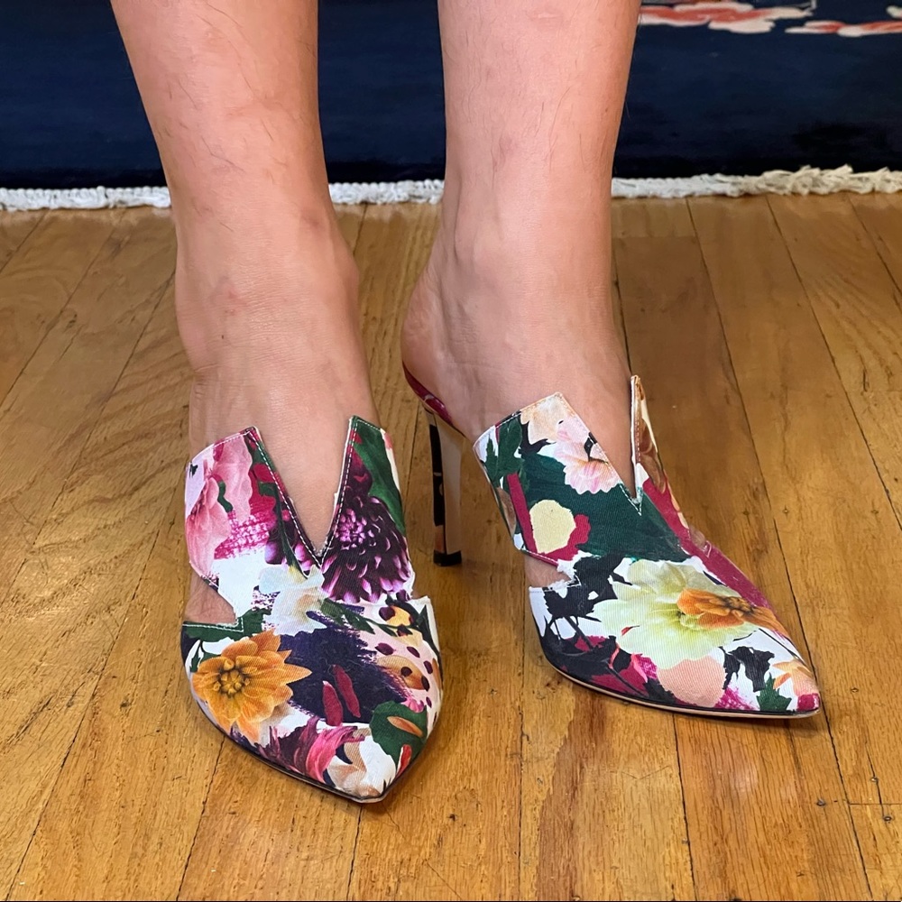 Cushnie Et Ochs Floral Mules